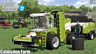 Baling SILAGE Bales in ONE pass and Feeding animals│Calsmden Farm│FS 22│Timelapse 17