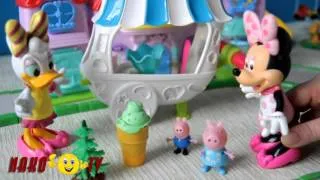Мини и Дейзи  Мультик из игрушек  Свинка Пеппа и  фургончик с мороженым плей до Мини и Дейзи Peppa P