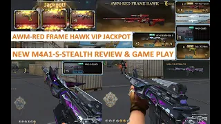 CROSSFIRE PH NEW M4A1-S-STEALTH REVIEW & AWM RED FRAME HAWK VIP JACKPOT