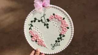 Simple and Beautiful Hand Embroidery Hoopart / Easy Embroidery Hoop with Free Pattern ❤️ Gossamer