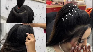 Trendy open hairstyle😍|new hairstyle| |quick and easy hightail| @hoorainsalon #hairstyle