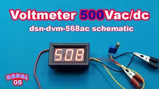 Voltmeter 500VAC/DC dsn-dvm 568 ac ┃schematic voltmeter 500Vac/dc