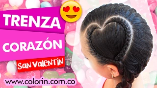 ✔️ Peinado Trenza Corazon | ✔️ Peinado para San Valentin |  Braid San Valentin 💓💓