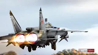 Fast Takeoff MiG-31 from Air Base • Launch Kinzhal Missile • Destroy Target