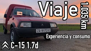 🚗 VIAJE a Madrid (1.035 km) con la CITROËN C15 D de 1987 | 📊Consumo y Experiencia