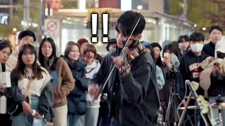 Girls Get Shocked When A Violin Boy Starts Playing 'Viva La Vida' So Fast Near Subway Station