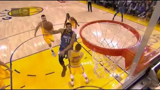 This block foul on Curry was overturned & ruled a charge on