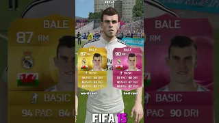 GARETH BALE best vs worst card in EVERY FIFA! (10-23)⚽#shorts #fifa #eafc24 #fifa23 #bale