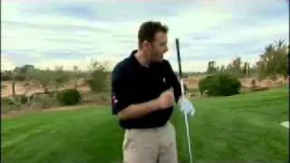 Golf Tip: Bunker Play: How to play from a downhill lie