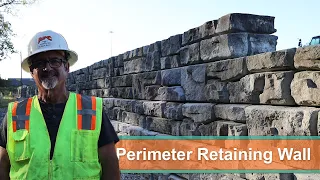 Site Contractor Builds Redi-Rock Perimeter Retaining Wall to Revolutionize Rail Line Project!