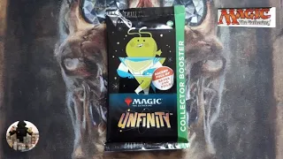 Otvorím zberateľský booster z edície Unfinity, karty Magic The Gathering
