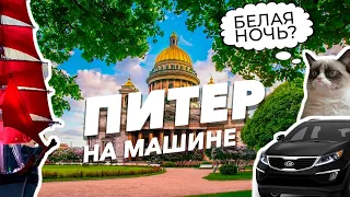 В Питер на машине | VLOG | Алые Паруса, Белые ночи, Кунсткамера, Кронштадт, Петергоф, Куда сходить?