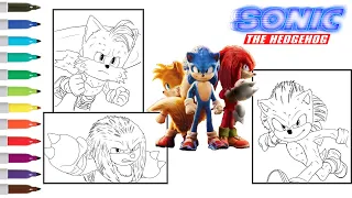 Sonic the Hedgehog 2 Coloring Compilation | Sonic Coloring Book Pages | Sonic Knuckles Tails