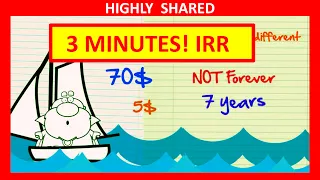 🔴 3 Minutes! Internal Rate of Return IRR Explained with Internal Rate of Return Example