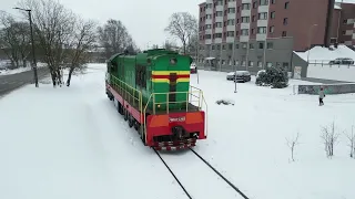 Тепловоз ЧМЭ3-3360 на пром.ветке на Копли / CME3-3360 on Kopli industrial branch