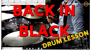 How to Play Back in Black -  Drum Lesson - ACDC