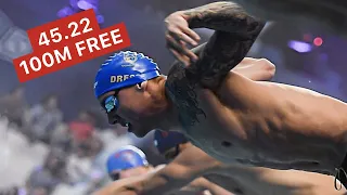 U.S. OPEN RECORD! Caeleb Dressel 45.22 100m Freestyle!