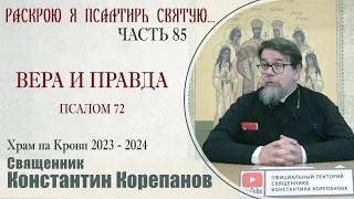 Часть 85 цикла бесед иерея Константина Корепанова "Раскрою я Псалтырь святую..."   (20.05.2024)