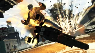 GTA 4 Ragdolls And Falls #4 - Explosive Motorcycle In Slow Motion