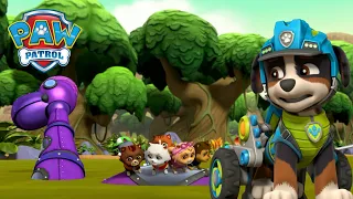 Dino Rescue Pups save Humdinger kitties from a sinking swamp! - Psi Patrol PAW Patrol po polsku