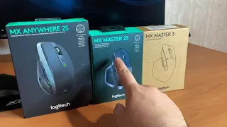 Сравнение Logitech mx master 3, mx master 2s, anywhere 2s