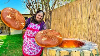 Baking Homemade Delicious Sweet Bread, Lahmacun and Quince Dolma in the Village!