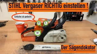 STIHL aus ebay Vergaser RICHTIG einstellen #stihl #kettensäge #sägendoktor #motorsäge #reparatur