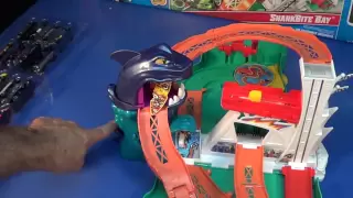 Hot Wheels Sharkbite Bay Playset demonstration