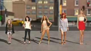 Female Singers Height Comparison | 3D Animation Comparison