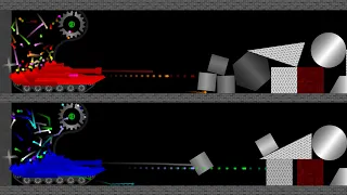 The Tank Battle 2 - Team Battle - Marble Race in Algodoo