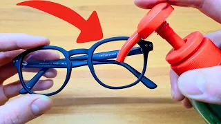 How to fix your glasses with toothpaste and soap. Dirt and scratches disappear! Optical store secret