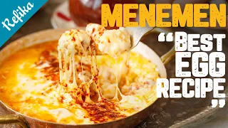 How to Make the Perfect MENEMEN? 🥘 Best Turkish Egg Recipe for Breakfast with Sausage and Cheese!