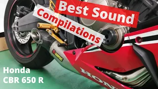 Honda CBR650R Best Compilation Exhaust Sound Akrapovic Arrow Yoshimura SC project Scorpion CBR 650 R