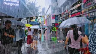 GANGNAM Rainy Day, SAMSUNG STORE GANGNAM OPEN! Seoul Travel Walker.