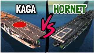 IJN Kaga VS USS Hornet 💥 - Which is Better? 🤔 - Battle of Warships
