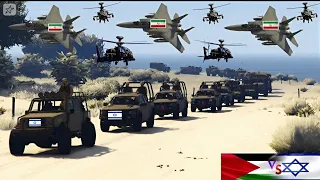 Israeli Secret Weapon Supply Convoy Badly Destroy By Irani Fighter Jets & Military Helicopters GTA 5