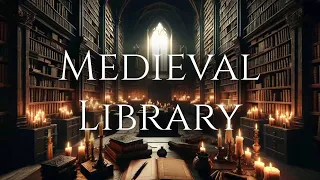 Medieval Library Ambience | Dark Academia Ambience for Study, Sleep, and Relaxation