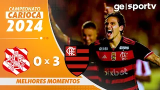 BANGU 0 x 3 FLAMENGO | MELHORES MOMENTOS | 8ª RODADA DO CAMPEONATO CARIOCA 2024 | ge.globo