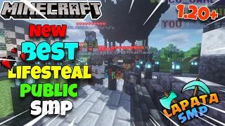 New Best Lifesteal public smp server for Minecraft 1.20+🥳 || Java + pe can join !!