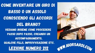 Come inventare un giro di basso o un assolo conoscendo gli accordi del brano? (L212)