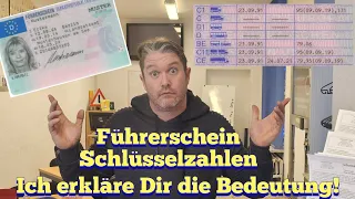 Ich erkläre dir die Schlüsselzahlen hinten auf Deinem Führerschein!