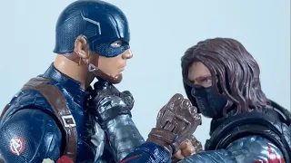 Captain America vs Winter Solider highway fight: Stop Motion recreation