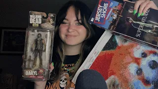 ASMR Show & Tell | Tracing, DVDs, TWD Action Figures, Whispers, Scratching