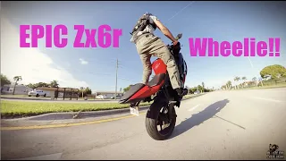 Epic Zx6r Wheelie Footage!😈🔥Insta360 One X First Test