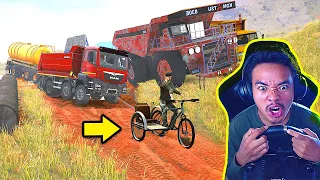 CHALLENGES!! SEPEDA GERET TRUK FUSO - SPINTIRES MUDRUNNER