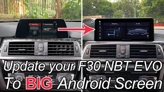 BMW 3 Series F30 NBT EVO ID6(2017-2019) update android CarPlay screen Install video