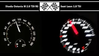 Skoda Octavia III 2.0 TDI RS VS. Seat Leon 1.8 TSI - Acceleration 0-100km/h