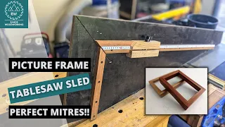 Table Saw Sled for Picture Frames // PERFECT Mitres Every Time