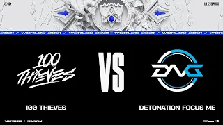 100 vs. DFM | Worlds 2021 Групповая стадия День 5 | 100 Thieves vs. DetonatioN FocusMe