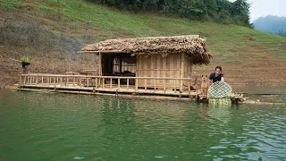 Weaving Bamboo Baskets, Fishing, River Survival Shelter | EP.332